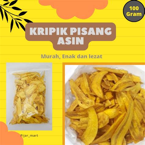 Jual Keripik Pisang Asin Gurih 100 Gram Shopee Indonesia