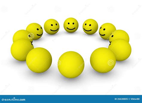 Group Of Smiley Balls Royalty Free Stock Photo Image