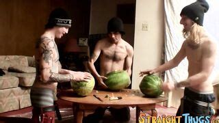 Love Porn Presents Three Straight Deviants Fuck Watermelons And