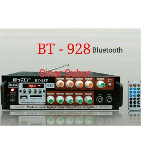 Promo Stok Terbatas Amplifier Teli Bt Bluetooth Usb Mmc Fm Ampli