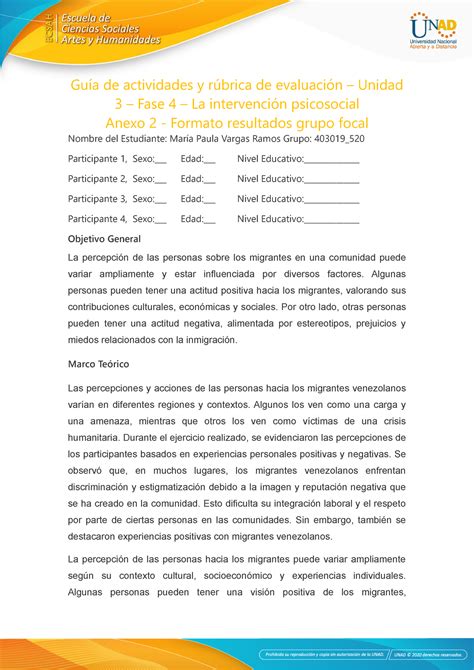 Anexo 2 Formato fase 4 La intervención psicosocial Guía de