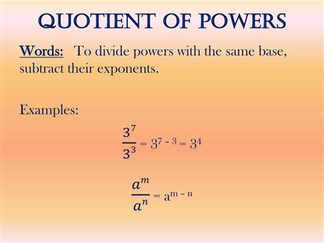 Examples Of Quotient Of Powers