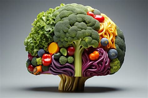 L intellect Végétarien Le Cerveau Humain Composé De Légumes Et De