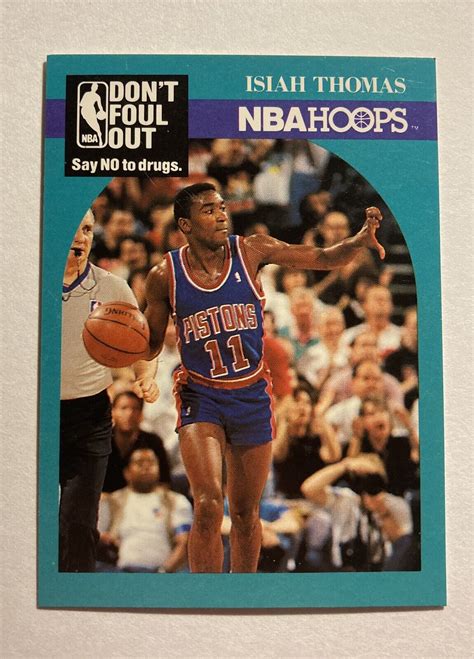 Isiah Thomas Dont Foul Out 1990 NBA Hoops Detroit Pistons EBay