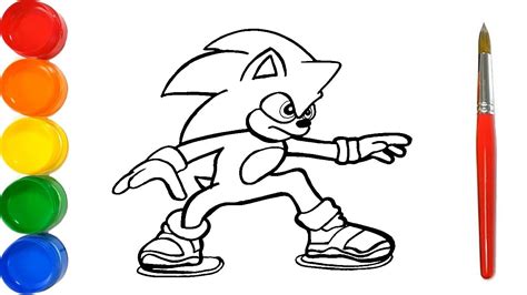 Como Dibujar y Pintar SONIC Paso a Paso Dibujos Para Niños Learn