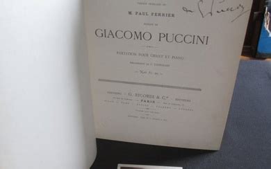 Giacomo Puccini 1858 1924 Collection Of Autograph Music