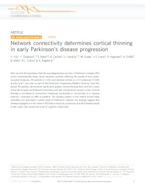Fillable Online Network Connectivity Determines Cortical Thinning Fax