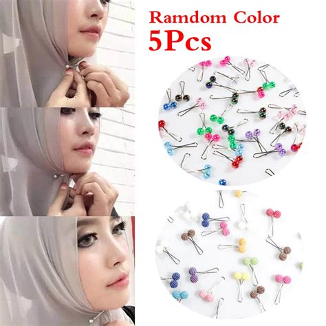 Pcs New Muslim Hijab Scarf Pin Pearl Clip Scarf Pin Headscarf Shawl