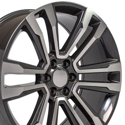 22 Fits Gmc Denali Replica Wheel Hyper Black Machined Face 24x10