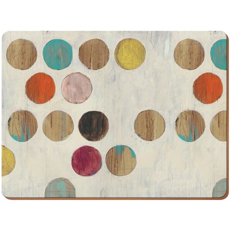 Creative Tops Retro Spot Premium 6 Piece Set Of Cork Backed Placemats