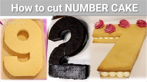 How To Cut Number Cake With Less Scraps Gaely Cake Youtube