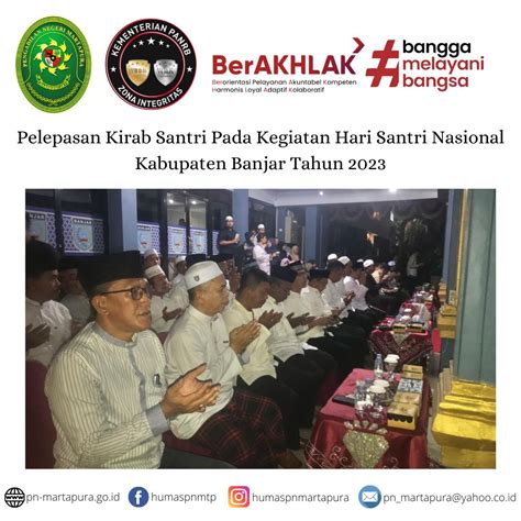 Pelepasan Kirab Santri Pada Kegiatan Hari Santri Nasional Kabupaten