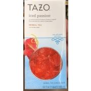 Tazo Iced Passion Herbal Tea Calories Nutrition Analysis More