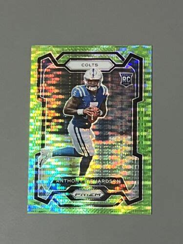 ANTHONY RICHARDSON 2023 PANINI PRIZM 343 NEON GREEN PULSAR ROOKIE RC