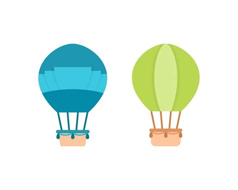 Hot Air Balloon Icon Vector In Flat Style Vector Art At Vecteezy