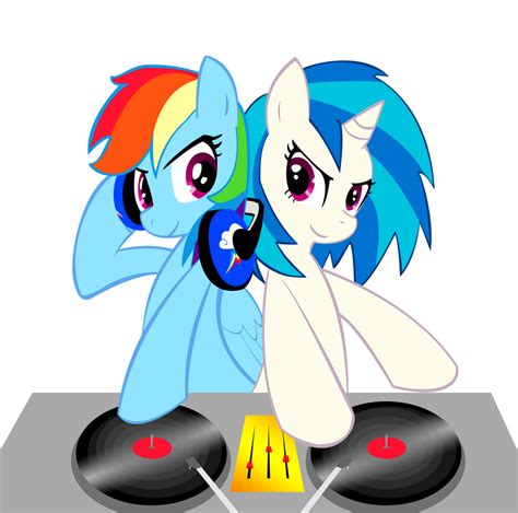 Rainbow Dash And Dj Pon 3 Vinyl Scratch By Raynebowcrash On Deviantart