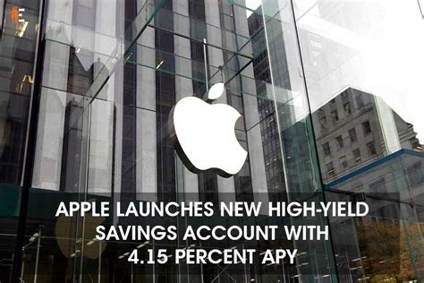 Apple Launches New High Yield Savings Account With Percent Apy