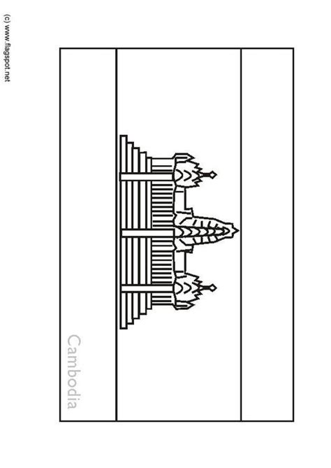 Cambodia Flag Coloring Pages