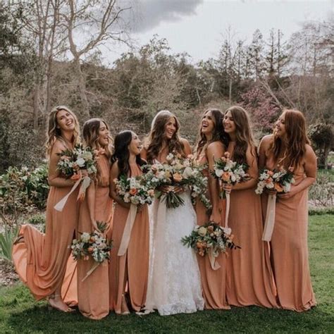 Dusty Orange Bridesmaid Dresses Emmalovesweddings