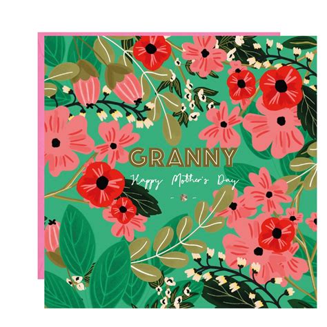 Granny Floral Card Granny Card Granny Mothers Day Etsy