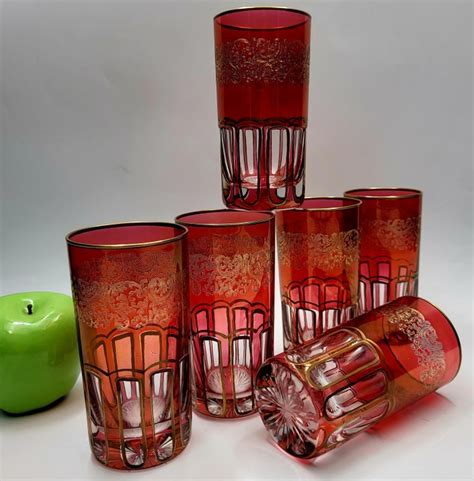 Set of twelve long drink glasses (6) - Catawiki