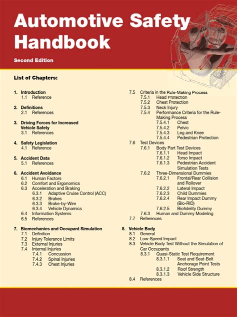 Automotive Safety Handbook Pdf Seat Belt Automobile Safety