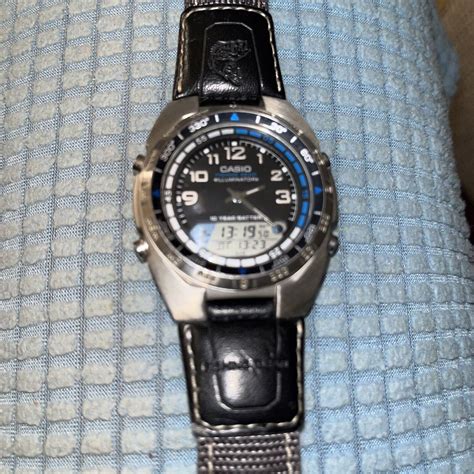 Casio Fishing Gear Illuminator Watch Amw Good Working Condition