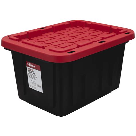 Hyper Tough 12 Gallon Snap Lid Stackable Plastic Storage Bin Container