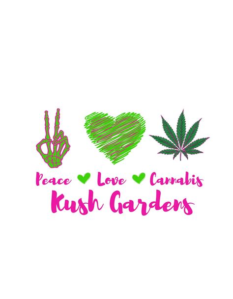 Peace Love Cannabis Png And Svg Etsy