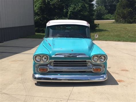 1959 Chevy Apache Pickup Fleetside Bagged Patina For Sale