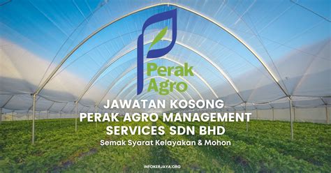 Jawatan Kosong Perak Agro Management Services Sdn Bhd • Jawatan Kosong