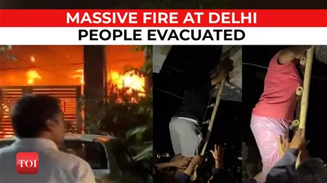 Delhi Fire Breaks Out At Subhash Nagar Fire Tenders At Spot People