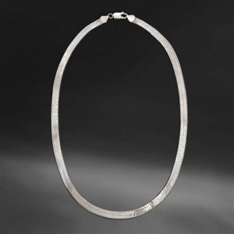 Italian Sterling Silver Herringbone Necklace Ross Simons