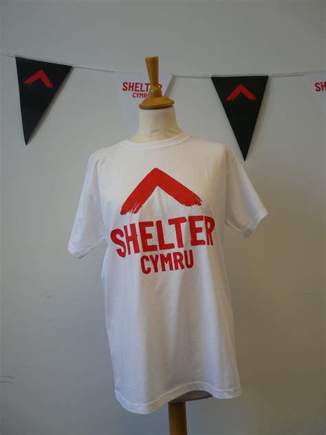 White T Shirt Shelter Cymru Online Shop Shop For Home