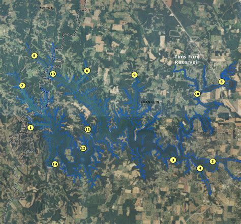 Localwaters Tims Ford Lake Maps Boat Ramps Fishing