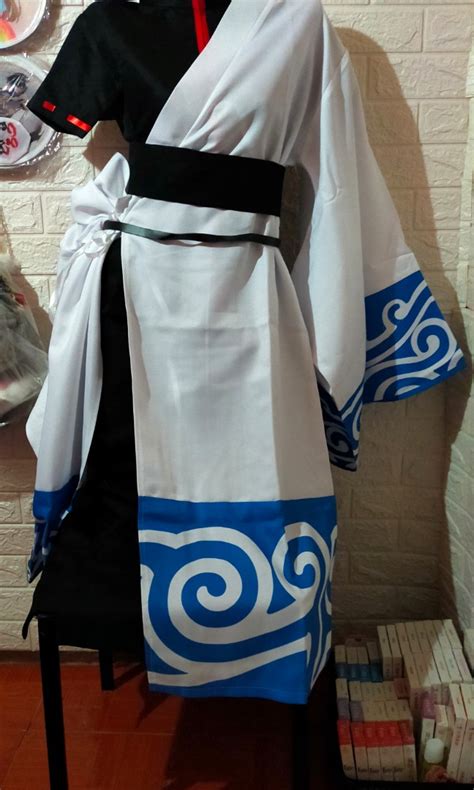 Gin gintama costume cosplay cos onhand, Men's Fashion, Activewear on Carousell