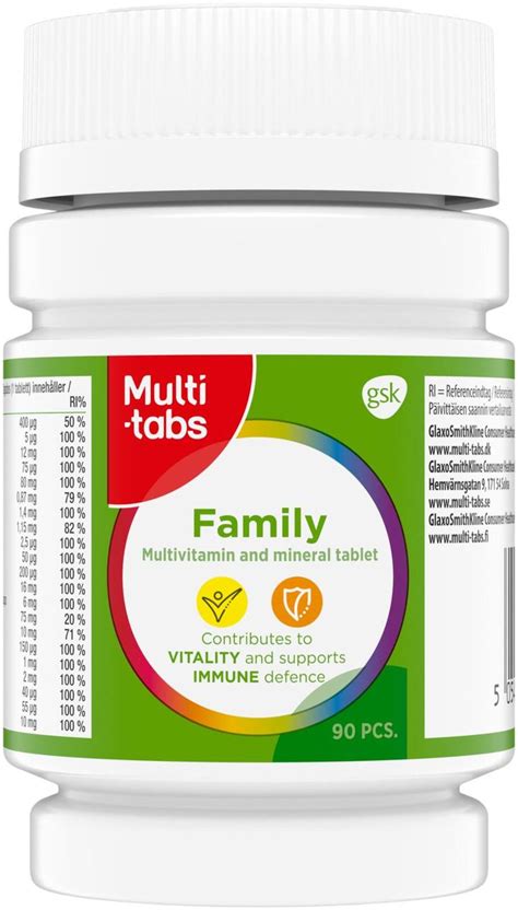 Multi-tabs Family Monivitamiini 90 tablettia | S-kaupat ruoan verkkokauppa