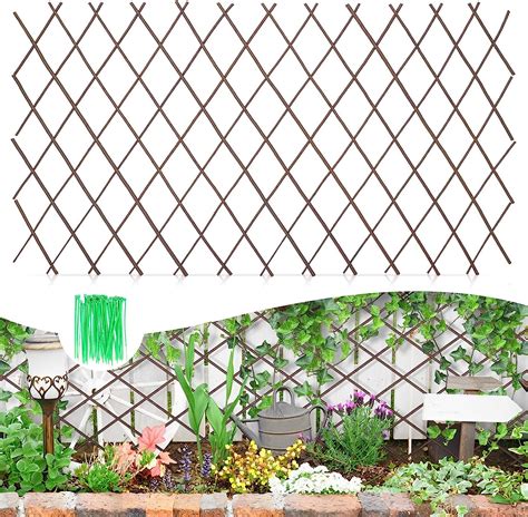 Growneer Expandable Garden Fence Trellis 105w × 14h