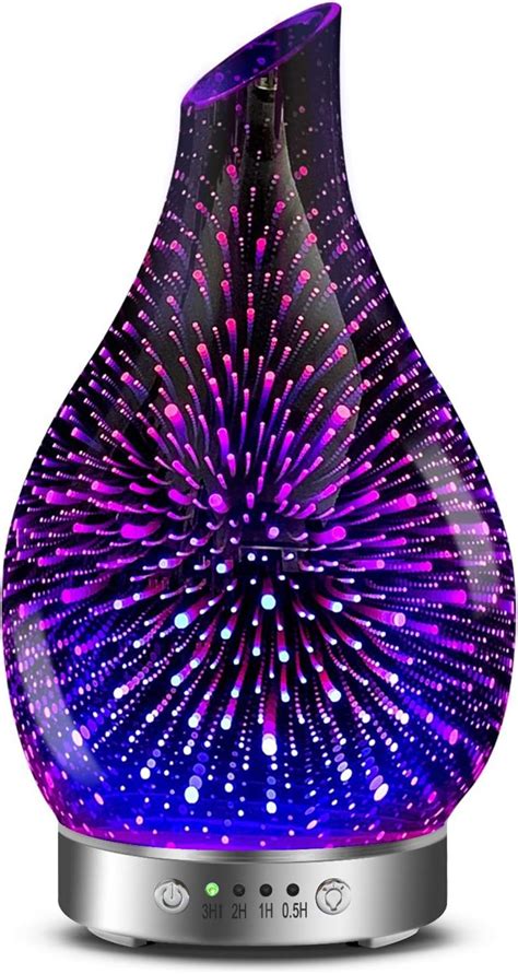 Maxwiner Essential Oil Diffusers Ultrasonic 3d Glass