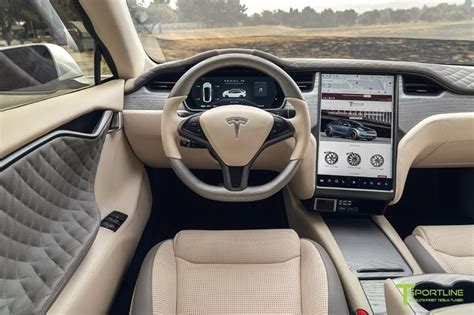 the interior of a tesla model s sedan