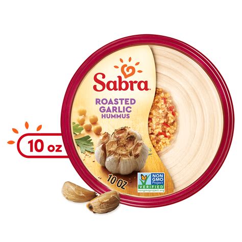 Sabra Roasted Garlic Hummus Fresh Oz Plastic Tub Gluten Free