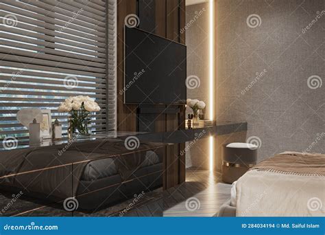 Bedroom Interior Design a Smart Look for Smart Living Ideas and 3d Illustration Image Stock ...