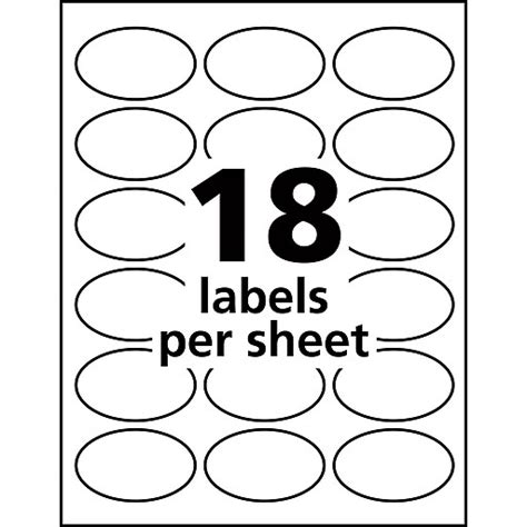 Avery Easy Peel Print To The Edge Glossy Oval Labels True Print 1 12