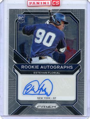 Panini Prizm Ra Ef Estevan Florial Autograph Rookie Rc Yankees