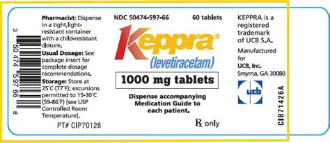 Keppra Package Insert Prescribing Information