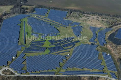 Eisleben Lutherstadt Aus Der Vogelperspektive Solarpark Bzw