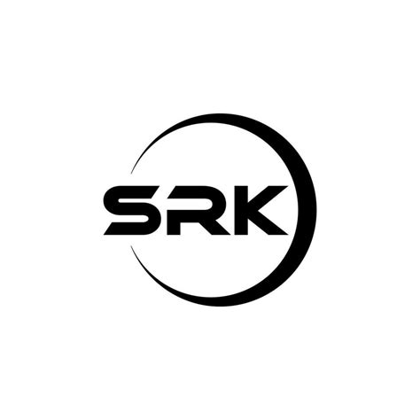 Srk Letter Logo Design With White Background In Illustrator Vector