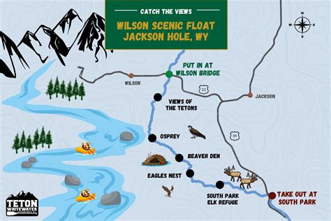 Snake River Rafting Maps - Jackson Hole, WY - Teton Whitewater