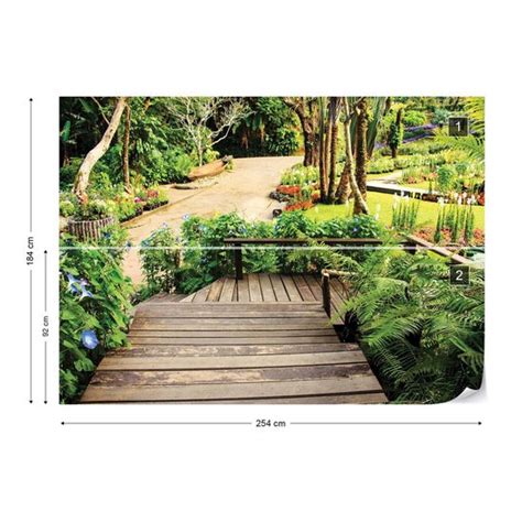 Fotobehang Vlies Behang Tropische Tuin 254 X 184 Cm Bol