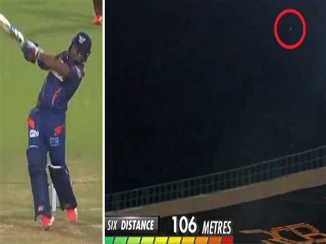 Biggest Six Fo Ipl 2024 Rcb Vs Lsg Nicholas Pooran Hits The Ball Out Of